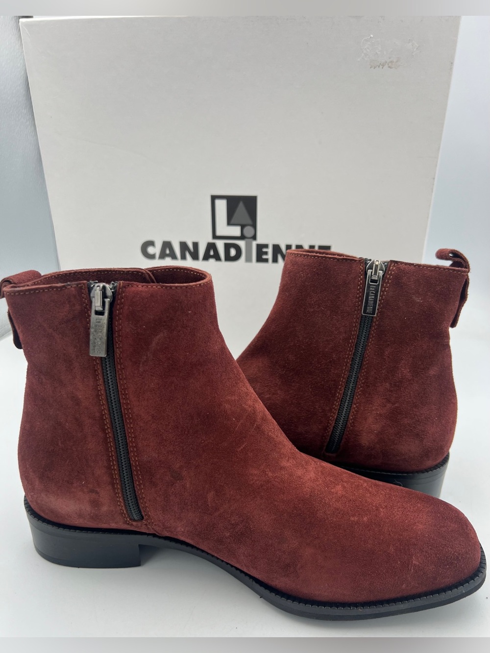 La Canadienne Scott Wood Suede Leather Bootie Waterproof Women’s Size 6.5 NWB - Picture 10 of 16